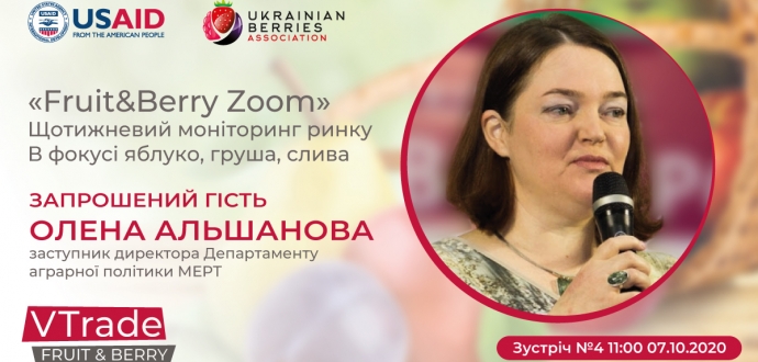 Спеціальним гостем «Fruit&amp;Berry Zoom» №4 стане Олена Альшанова